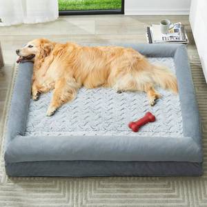 lot 3218 image: WNPETHOME XL Extra Large Dog Bed, Washable Dog Couch with Removable Waterproof Cover, Orthopedic Large Pet Sofa Bed with Bolster Sides for Sleeping