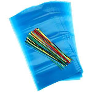 lot 4033 image: 24 Pcs Maple Syrup Tapping Bags Kit 12.5 x 24 Blue Maple Tree Tapping Replacement with 50 Pcs Colorful Cable Ties