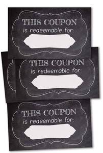 lot 4052 image: BUTIKUMI 50 Coupon Cards, Coupons for Mom, Wife, Husband, Business, Business Blank Coupons Gift Certificates Vouchers.