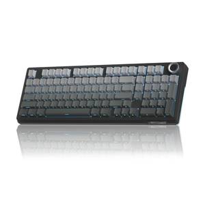lot 4063 image: SOLAKAKA KI99 Pro 96% Wireless Mechanical Keyboard, RGB Gaming Keyboard, Hot-Swappable Pre-Lubed Switches, Gasket Structure Creamy Keyboards (Gradient-Black, Non-Silent Version)