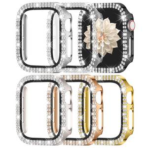 lot 4081 image: Adorve Compatible with Apple Watch Screen Protector 41mm Series 987 Women, Glitter Rhinestone Diamonds Protective Bumper Case with Tempered Glass Anti-Scratch Overall Protection for iWatch 41mm