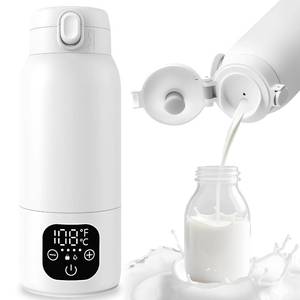 lot 4085 image: Portable Milk Warmer for Travel,Formula Container to Go 17oz Baby Bottle Warmer with 11000mAh Long Battery Fast Heating,Cordless Milk Warmer for on The go for Breast Milk and Formula, Baby Milk Warmer