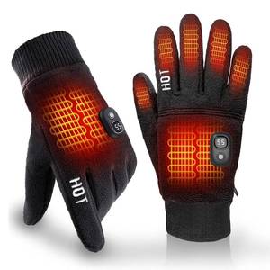 lot 4090 image: yoostooper Rechargeable Heated Winter Gloves for Women & Men with Touchscreen, Built-in Smart Display and Premium Polar Fleece, Ideal for Outdoor SkiingCyclingHunting