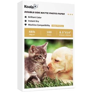 lot 4092 image: Koala Photo Paper Double-side Matte 8.5X14 Inches Compatible with Inkjet Printer 48LB for Presentation 100 Sheets 180GSM