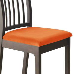 lot 4094 image: Deisy Dee Velvet Seat Covers for Dining Room Chairs, Chair Covers for Dining Room Set (4, Orange)