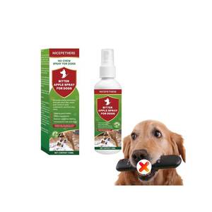 lot 4103 image: Bitter Apple Spray for Dogs, No Chew Spray to Stop Chewing & Licking, Furniture & Shoe Protection, Alcohol-Free & Trace, Safe for Pets, IndoorOutdoor Use,100ML