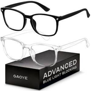 lot 4105 image: Gaoye Blue Light Blocking Glasses - Fashion Square Eyeglasses, Anti UV Ray Computer Gaming Glasses Blue Blockers for WomenMen