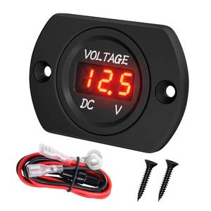 lot 4110 image: DaierTek Voltage Meter 12V Red Voltage Gauge Waterproof 12 Volt Gauge 24V 36V Digital Display Voltmeter for car Truck RV ATV Boat Marine