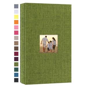lot 4117 image: potricher Small Photo Album 4x6 300 Photos Linen Cover Picture Photo Book for Family Wedding Anniversary Baby Vacation (Green,300 Pockets)