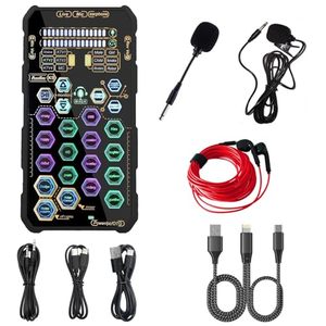 lot 4119 image: Small Handheld Sound Card Set for Podacsting, Broadcasting, Living, Singing, Recording, Gaming with Families, Friends, Gift,YouTube, TikTok