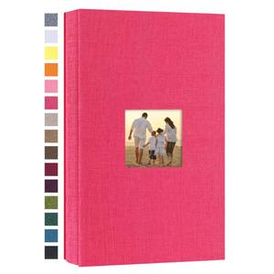 lot 4123 image: potricher Small Photo Album 4x6 300 Photos Linen Cover Picture Photo Book for Family Wedding Anniversary Baby Vacation (Rose Red,300 Pockets)