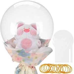 lot 4130 image: Sosation 16 Pcs Bobo Balloons Bulk 26 and 30 Clear Wide Mouth Bubble Bobo Balloons for Stuffing Giant Large Transparent with Rubber Band for Wedding Mothers Day Birthday Party Decor(30)