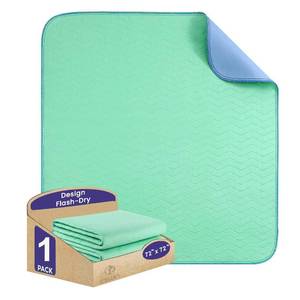 lot 4143 image: Washable Underpads,72 x 72 (Pack of 1)-Super Absorbency Reusable Bedwetting Incontinence Pads for Kids,Adults,Elderly,and Pets - Waterproof Protective Pad for Couch, Sofa,Floor,Bed