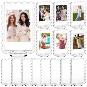 lot 4151 image: Marspark 15 Pcs 2x3inch Acrylic Photo Frame with Base Acrylic Photo Display Mini Picture Frames Double Sided Desktop Display Vertically for Film Mini Picture Ornaments (Clear,Lace)
