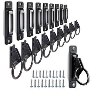 lot 4167 image: MorScan 10 Pack E-Track Tie Down Slots & 10 Pack E-Track O-Rings, Black E Track Accessories Set for Cargo Loads, Ratchet, Cam Straps in Flatbeds Trailers Van Trucks Pickups