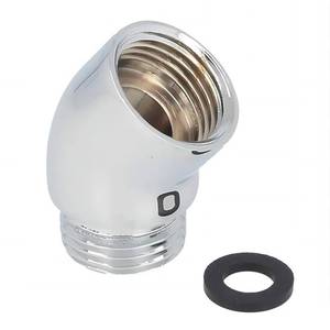 lot 4168 image: Shower Head Adapter,Solid Brass 135 Degree Shower Elbow Adapter,G12 Showers Head Extension Arm Connector (Chrome) (unspinable)