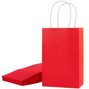 lot 4170 image: SUNCOLOR 24-Pack Red Gift Bags with Handles �� 8 Goodie Bags for Party Favor Bags, Christmas, Valentines Day & Birthdays (Red)