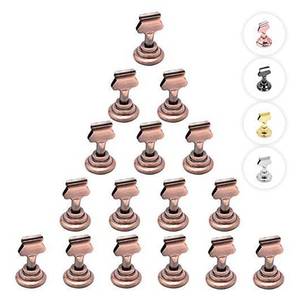 lot 4193 image: Urban Deco 16PK Table Number & Place Card Holders - 1.7 Inch Steel Holders for Photos, Food Signs, Memo Notes, Weddings, Restaurants, Birthdays (Copper)
