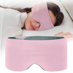 lot 4200 image: SARISUN Sleep Mask, Eye Masks for Sleep, Dual-Side Blackout Eye Covers for Side Sleeper, No Velcro,Wide Strap,Adjustable Band,Pressure-Free,Wrapped Around, for WomenMenNapTravelYoga - Pink