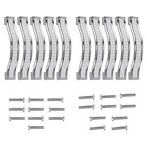 lot 4214 image: abcGoodefg Euro Modern Grind Arenaceous Rhinestone Crystal Cabinet Handle Pulls Knobs, 4.5 Length (3.8 Hole Centers), Silver, Zinc Alloy, 10-Pack