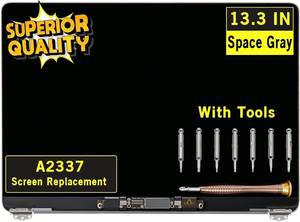 lot 5058 image: GBOLE Screen Replacement for MacBook Air A2337 M1 2020 Year EMC 3598 MGN63 MGN93 MGND3 MGN73 MGNA3 MGNE3 Retina Full LCD Display Screen Complete Top Assembly 13.3 2560x1600 (Space Gray)