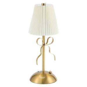 lot 5061 image: CryzhalinX Cordless Table Lamp,Small Desk Lamp with 3 Color,Touch Dimmable Bedsdie Lamps,Bow Lamp with Fabric Shade,LED Night Light for Girls Room Princess Room Decor(Gold)
