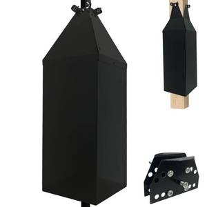 lot 5062 image: Pirateant 24.4Inch Metal Squirrel Baffle, Adjustable Opening Size, for Up to 4x4 Inch Wide Wooden Post, Squirrel Baffle for Bird Feeders Without Removing Bird Feeder Poles Or Shepherds Hooks.