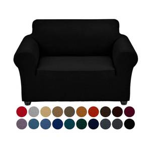 lot 5091 image: Joccun Stretch Chair Couch Cover,1-Piece Sofa Slipcover Spandex Jacquard Fabric Sofa Covers with Elastic Bottom,Washable Furniture Protector for Dogs,Cats,Kids(Armchair,Wide 35 - 55,Black)