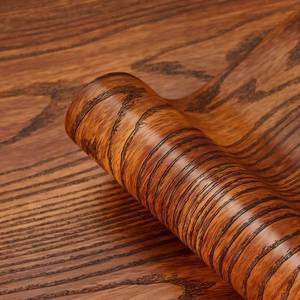 lot 6041 image: practicalWs 15.8 inch x 236 inch Brown Wood Peel and Stick Wallpaper, Wood Grain Contact Paper, Removable Wall Covering Decorative Wooden Grain Film Vinyl Decal Roll