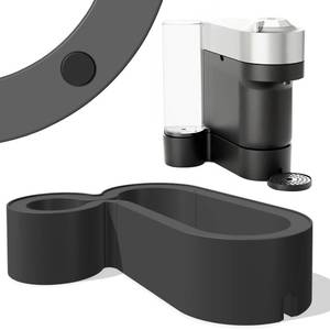 lot 6058 image: Vernargoo Riser Stand for Nespresso Vertuo Pop, 2.5inch Height Elevation Stand, 3D Printed Coffee Machine Base, Compatible with Standard and Deluxe Models, Fits YETI 20 oz & Contigo 16 oz Mugs (Black)