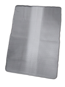 lot 6073 image: White Rubber Bath Mat with Suction Cups approx 40x26 in