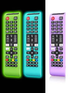 lot 6083 image: Pack of 3 Protective Cover for Samsung TV Remote, Silicone Protective Case Compatible with Samsung Smart TV Remote BN59-01301A Bn59-01315A Bn59-01199F Light WeightAnti SlipShock ProofGlowing