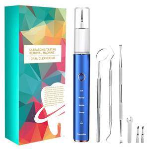 lot 6098 image: Dental Calculus Remover, Ultrasonic dental calculus remover for Teeth Cleaning with 4 Replaceable Heads and 3 Adjustable Modes