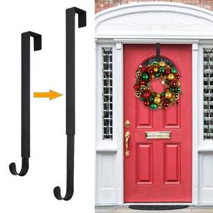 lot 6100 image: HEYHOUSE Wreath Hanger,Easter Decorations Adjustable Wreath Hanger for Front Door Decor from 14.9-25,Over The Door Hooks Organizer 20 lbs Larger Wreaths Hangers Christmas Wreaths Decorations Hook