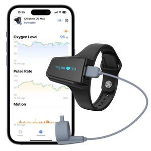 lot 6102 image: Wellue Wrist Pulse Oximeter with Audio Reminder Bluetooth Blood Oxygen Monitor Rechargeable for Continuous SPO2 Tracking with 72 Hours Battery Life, Free APP & PC Reports, Style 2
