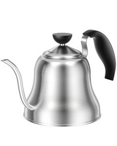 lot 6129 image: Coffee Kettle for Stove Top Premium Gooseneck Kettle, Pour Over Coffee Tea Pot, Stovetop Teapot, Hot Water Heater for Camping, Home & Kitchen, Stainless Steel - Small 28oz, Brushed
