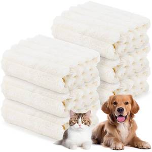 lot 6140 image: Hahafelt 6 Pack Small Dog Blankets 23 x 16 Inch Soft Flannel Puppy Blanket Bulk Washable Kitten Little Pet Fleece Throws Fluffy for Small Dog Puppy Foster Kitten Cat Doghouse Bed Sofa (Beige)