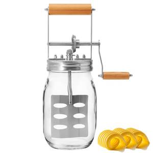 lot 6159 image: Aeaker Premium Butter Churner �� Makes Fresh Homemade Butter in 10 Minutes  32oz Glass Jar with Stainless Steel Paddle  Hand Crank Butter Maker  Easy to Use & Clean  Perfect for Family Kitchen Fun