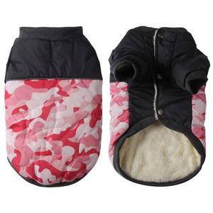 lot 6165 image: Vecomfy Fleece Lining Warm Dog Coats for Small Dogs Waterproof Puppy Jacket for Winter Pink Camo S