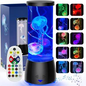 lot 6187 image: Jellyfish Lamp with Bluetooth Speaker, White Noise, 10 Colors Changing Floating Jelly Fish Light Lamp for Kids Adults LED Multicolor Moving Jellyfish Tank Aquarium Night Light Mood Lighting Room Decor