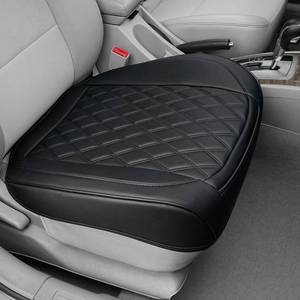 lot 6189 image: 1 Pack Leather Front Car Seat Cover Bottom Car Seat, Anti-Slip and Full Wrap Driver Car Seat Protectors, Luxury Waterproof Bottom Auto Seat Cushion Pad Mat for Most Vehicles(Black)