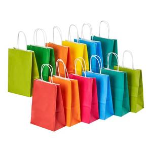 lot 11143 image: RACETOP 32 Pack Small Paper Gift Bags with Handles, 5.8�3.2�8.25 Kraft Paper Party Favor Bags Bulk for Kids Birthday, Baby Shower, Crafts, Wedding, Party Supplies (8 Colors)