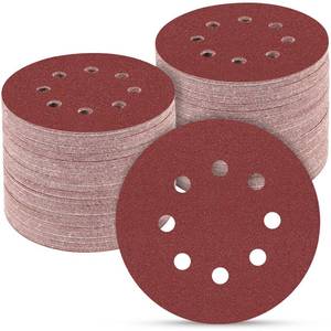 lot 11152 image: POTUINOM 165 PCS 5 Inch Sanding Discs,Round Hook and Loop Sandpaper for Random Orbital Sander 40 60 80 120 150 240 320 400 600 Grit
