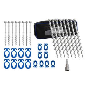 lot 11160 image: Homeon Wheels 16 Pcs Aluminum Ground Anchors, Non-Rust Cast Tent Stakes Heavy Duty Metal Tent Stakes Pegs for Securing Animals, Tents, Canopies, Sheds, Car Ports, Swing Sets Outdoors Beach