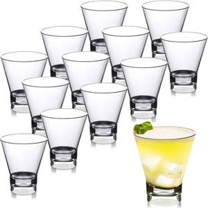 lot 11194 image: 11 Pcs Plastic Martini Glasses Stemless 9oz Reusable Cocktail Glasses Shatterproof Plastic Margarita Cups Party Clear Champagne Cups for Poolside Wine Drinking Party Outdoor Parties Weddings Picnics