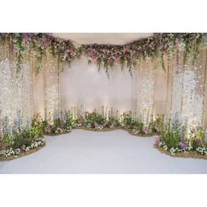 lot 11198 image: Baocicco 20x10ft Wedding Backdrop Beautiful Curtains Romantic Floral Decorations Flower Clusters Photography Background Wedding Ceremony Bridal Shower Birthday Children Adults Portrait Studio
