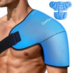 lot 11219 image: Comfpack Shoulder Brace Ice Pack Wrap for Rotator Cuff and Arm, 3D Gel Cold Compression Sleeve for Injuries, Bursitis, Tendinitis, Surgery Recovery, Easy to Put On & Take Off, Gifts (Large)