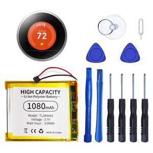 lot 12025 image: LeeCrynoid TL284443 Battery 1080mAh High-Capacity Li-ion Battery Replacement for Nest Learning Thermostat 2nd & 3rd Gen,Compatible with T3007ES, T3008US, T4000ES, A0013 Models with Repair Tools