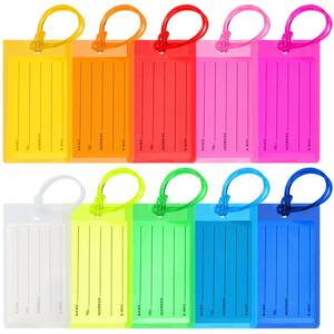 lot 12029 image: 10 Pack Luggage Tags for Suitcases, Airplane Travel Essentials for Flying, International Travel Must Haves, and Luggage Accessories by Sodsay