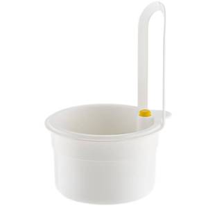 lot 12064 image: Silicone Sink Strainer Basket, Kitchen Sink Drain Strainer Basket Food Waste Catcher, Press Dumping & Faucet Hanging Design, Corner Colander Food Drainer Waste Filter Accessories for Sink (White)
